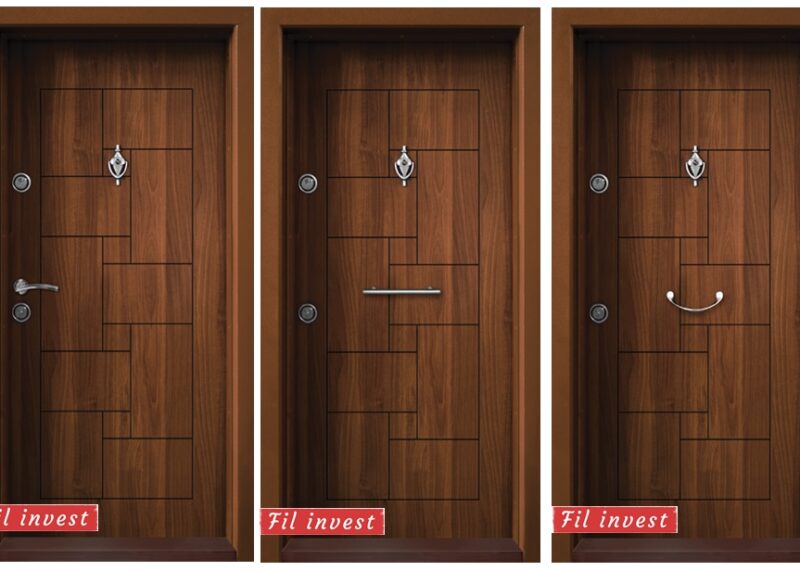 Alternative view of Блиндирана врата Панел модел Т-100 Златен дъб