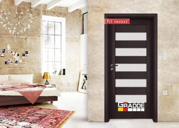Интериорна врата Gradde серия Aaven Glas Орех Рибейра