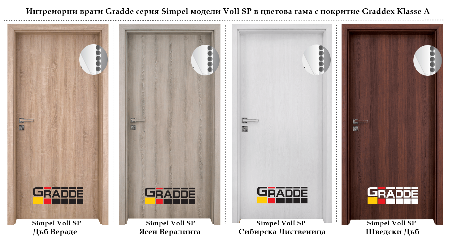 Интериорна врата Gradde серия SIMPEL Череша Сан Диего - Image 5