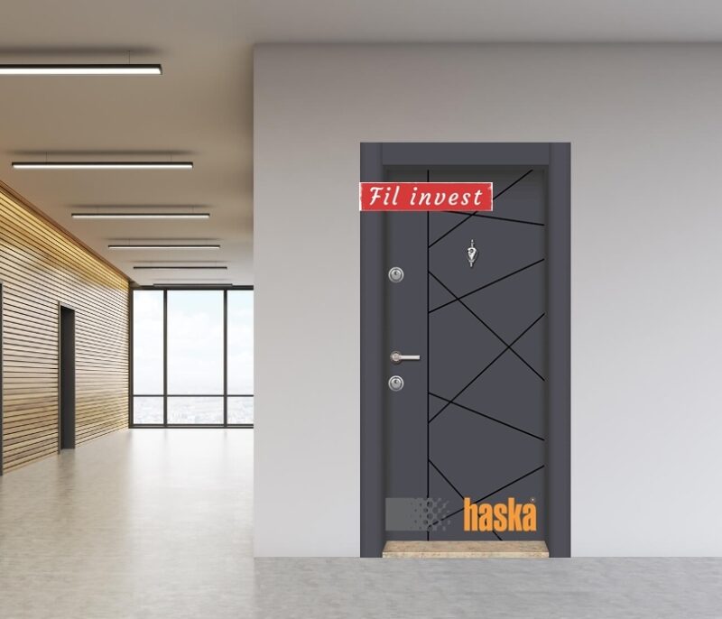 Блиндирана врата Haska серия ParkDoor модел Стар21 Антрацит