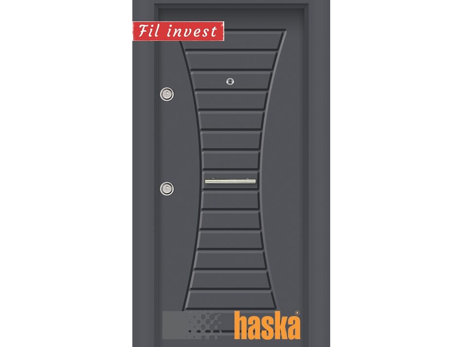 Alternative view of Входна врата Haska серия Outdoor модел Бетопан Антрацит