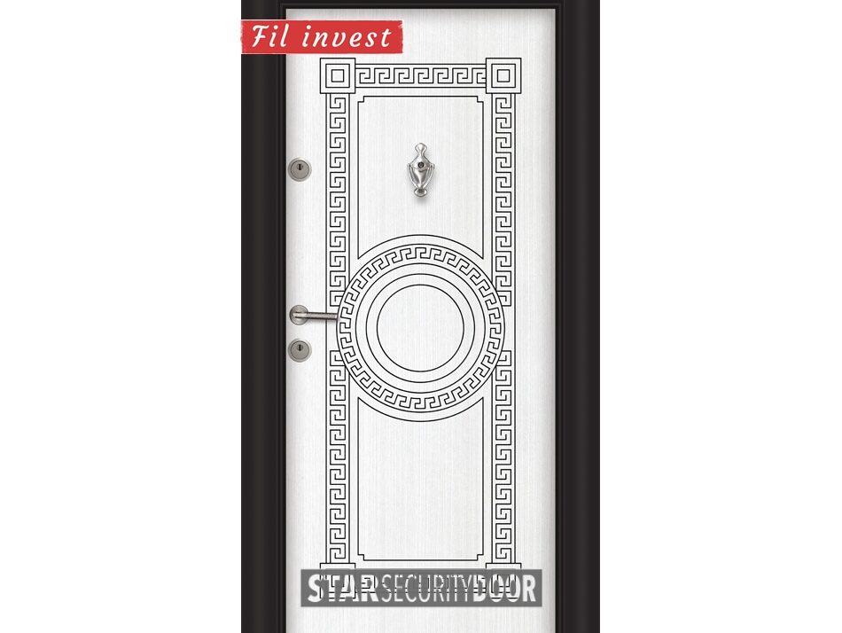 Alternative view of Врата Star Security Door серия Parkdoor модел SL100 Бяла перла