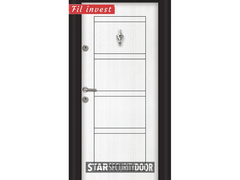 Alternative view of Врата Star Security Door серия Parkdoor модел SL102 Бяла перла