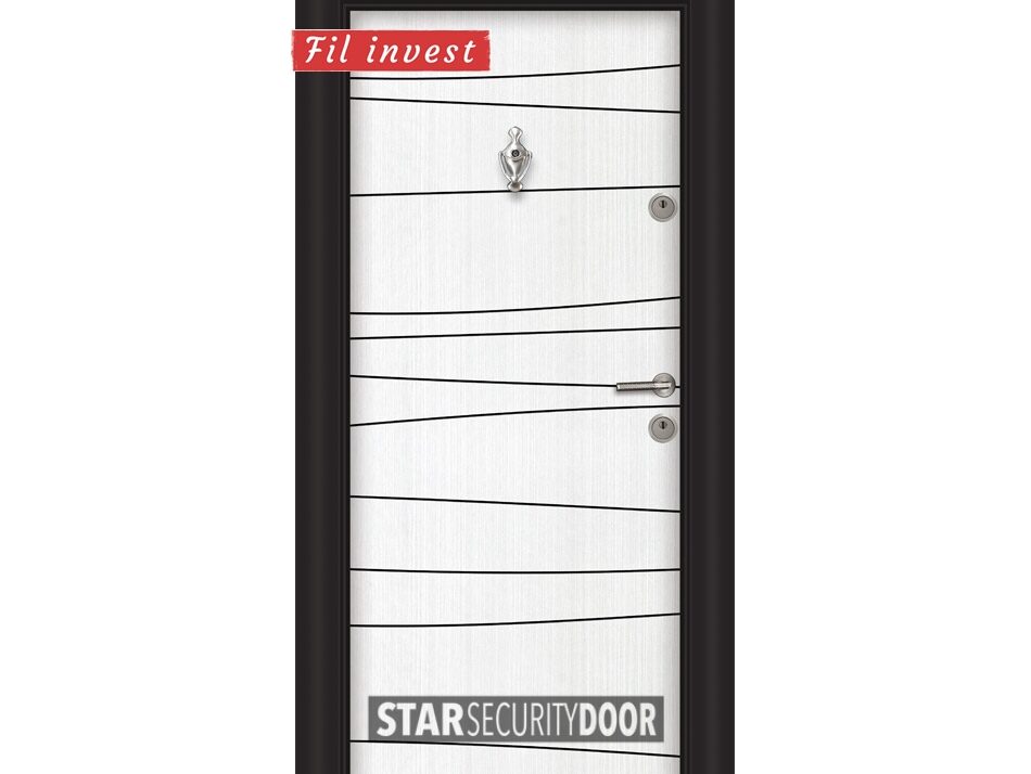 Alternative view of Врата Star Security Door серия Parkdoor модел SL206 Бяла перла