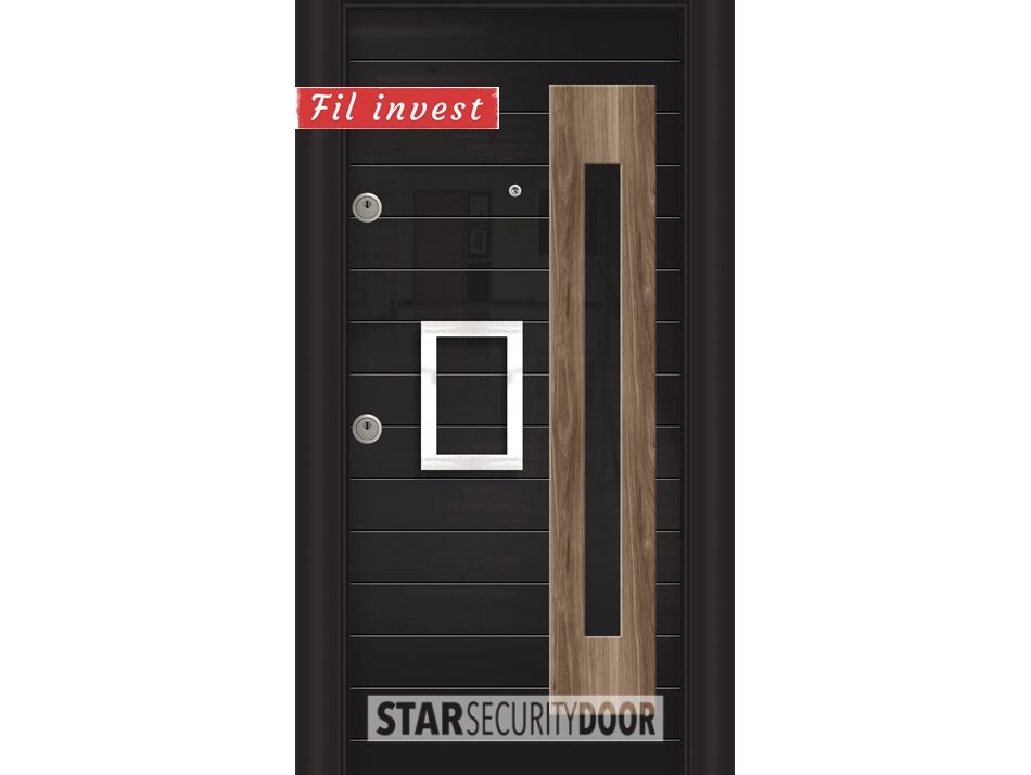 Alternative view of Врата Star Security Door серия Silod модел SD03 Hg Черен орех