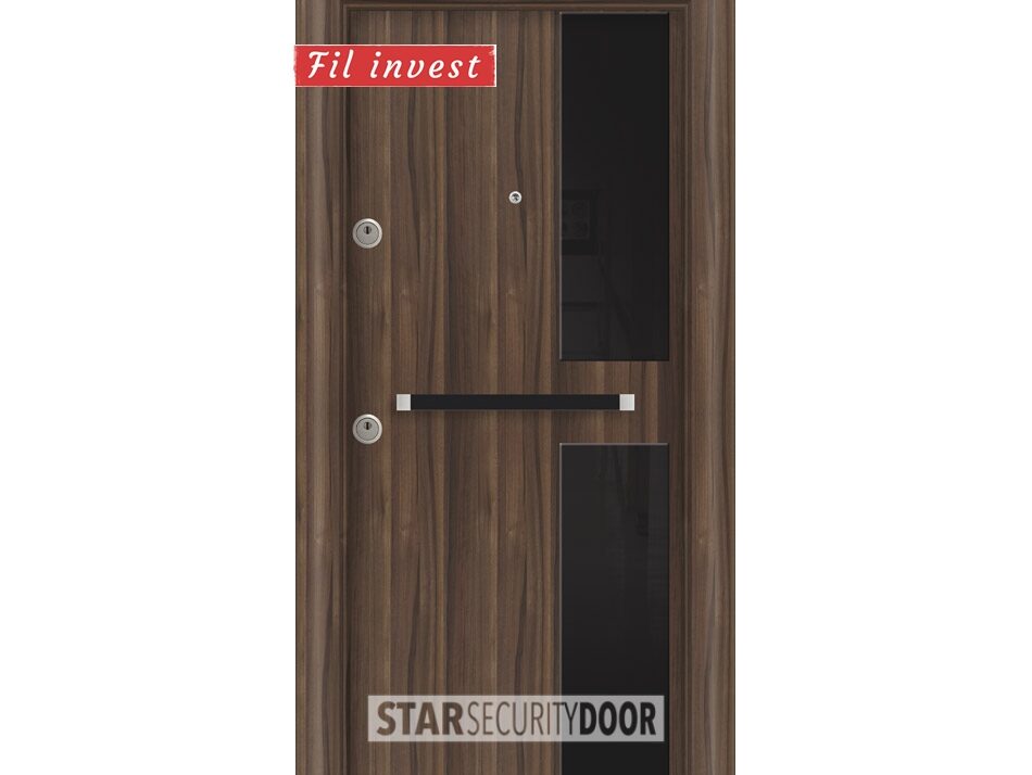 Alternative view of Врата Star Security Door серия Silod модел SD14 Натурален черен орех