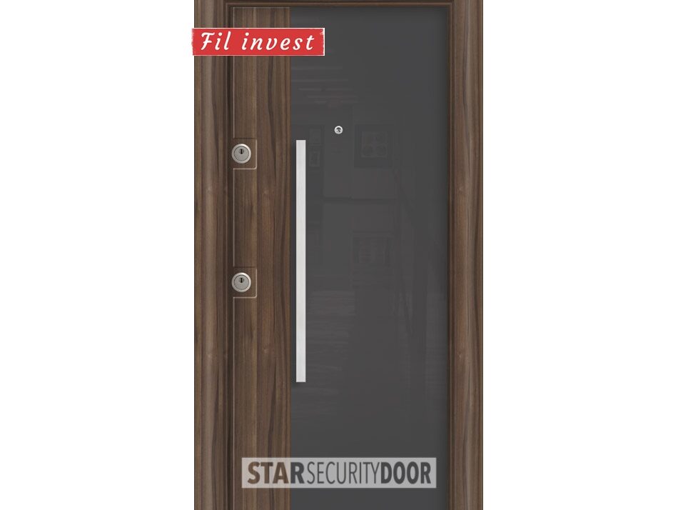 Alternative view of Врата Star Security Door серия Silod модел SD 26 HG Натурален антрацит орех