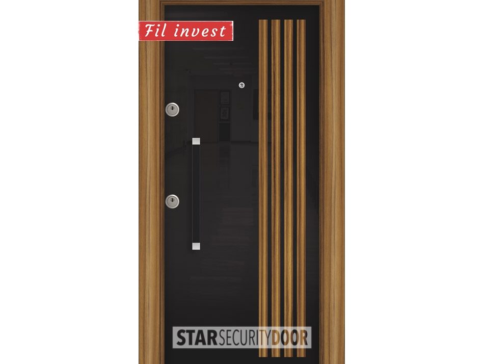Alternative view of Врата Star Security Door серия Silod модел SD5214 HG черен ABD орех