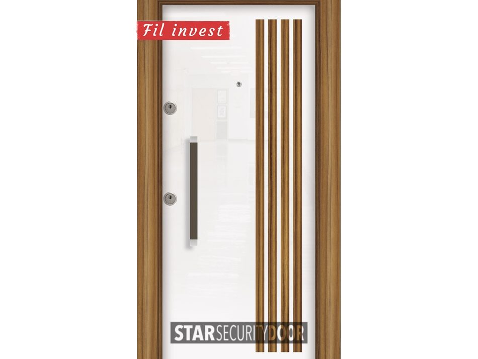 Alternative view of Врата Star Security Door серия Silod модел SD5215 HG бял Сащ орех