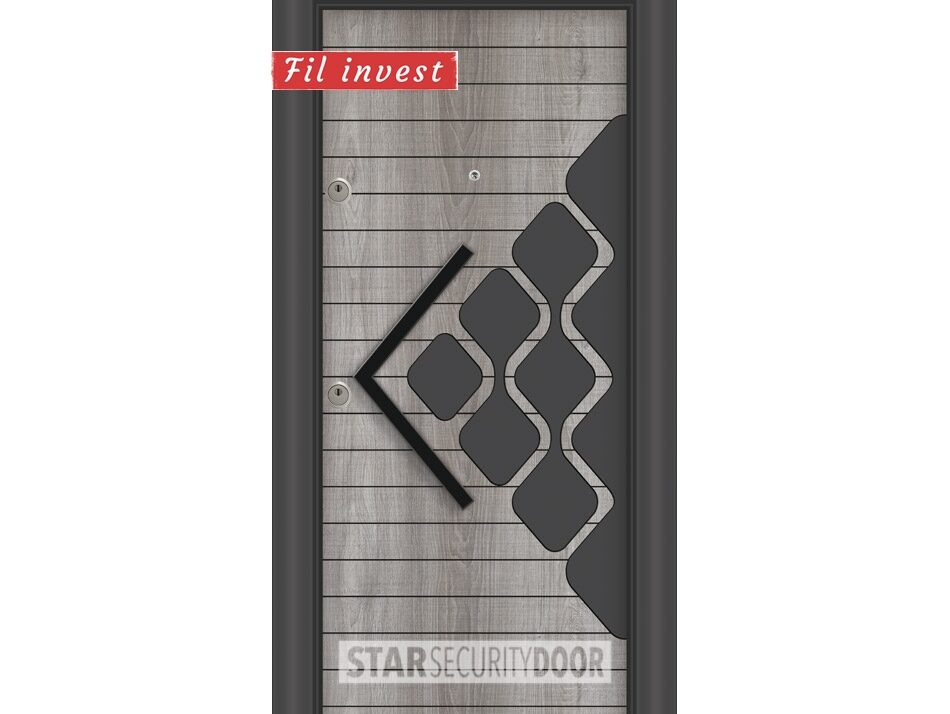 Alternative view of Врата Star Security Door серия Silod модел SD5220 Сив дъб антрацит