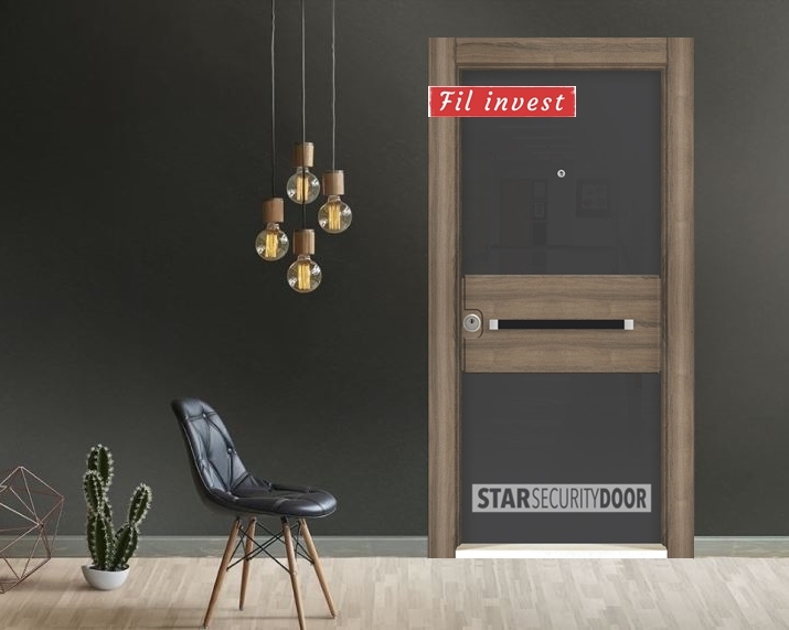 Врата Star Security Door серия Crystal модел CR5056 Антрацит марино