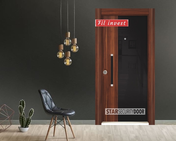 Врата Star Security Door серия Crystal модел CR5058 Черна ябълка