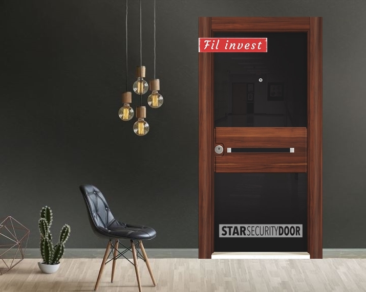 Врата Star Security Door серия Crystal модел CR5109 Черна ябълка