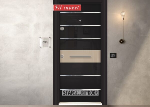 Врата Star Security Door серия Laminart модел LM5252 HG черно капучино
