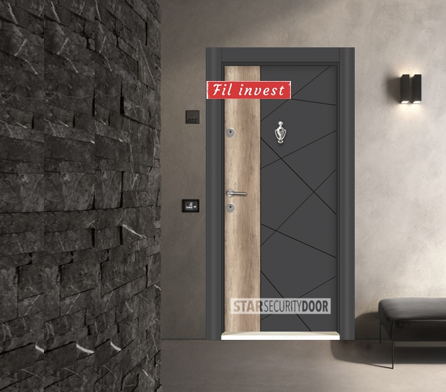 Врата Star Security Door серия Lapis модел L306 Антрацит айдер