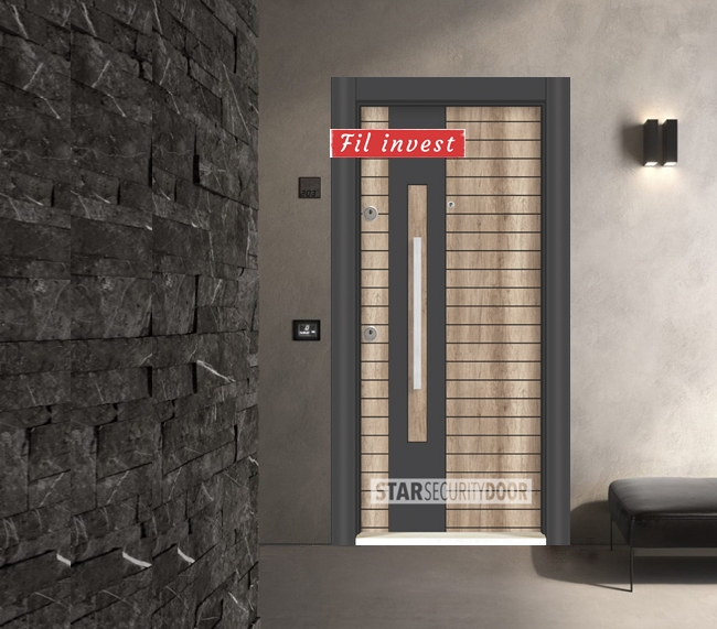 Врата Star Security Door серия Lapis модел L5375 Антрацит айдер