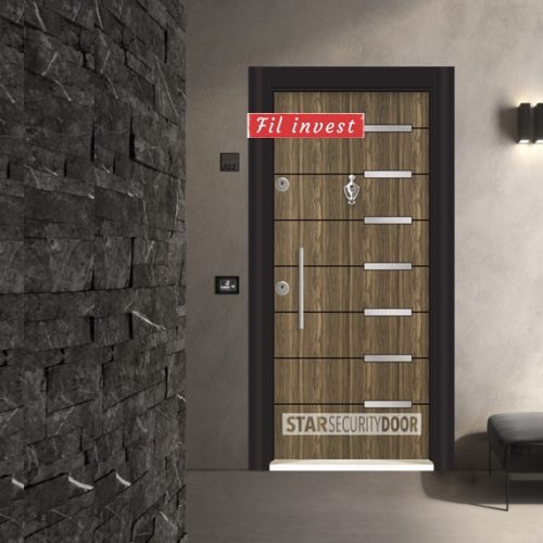 Врата Star Security Door серия Lapis модел L5404 Голд инокс
