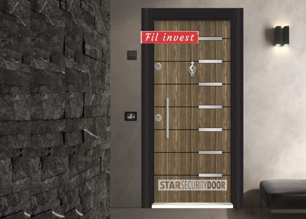 Врата Star Security Door серия Lapis модел L5404 Голд инокс