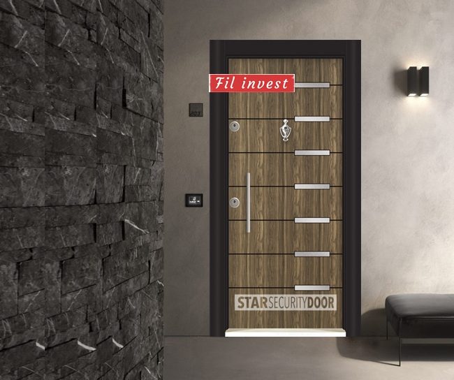Врата Star Security Door серия Lapis модел L5404 Голд инокс