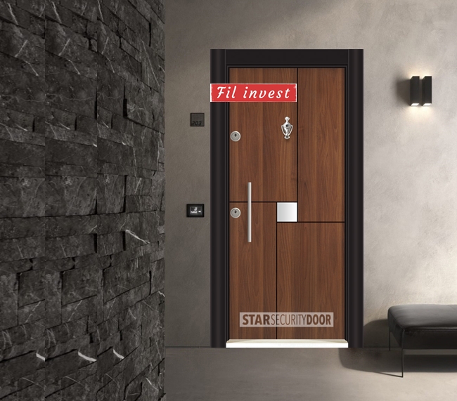 Врата Star Security Door серия Lapis модел L5412 Металик орех