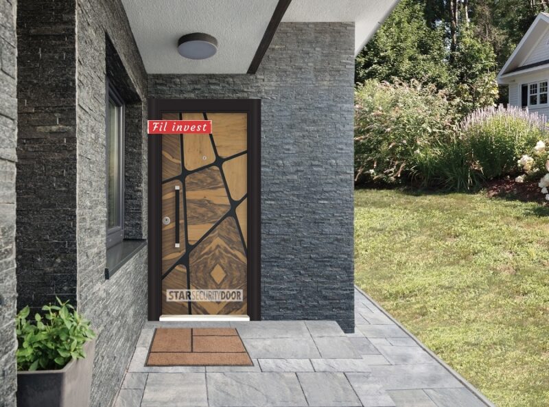 Врата Star Security Door серия Nature модел NT03 Орех