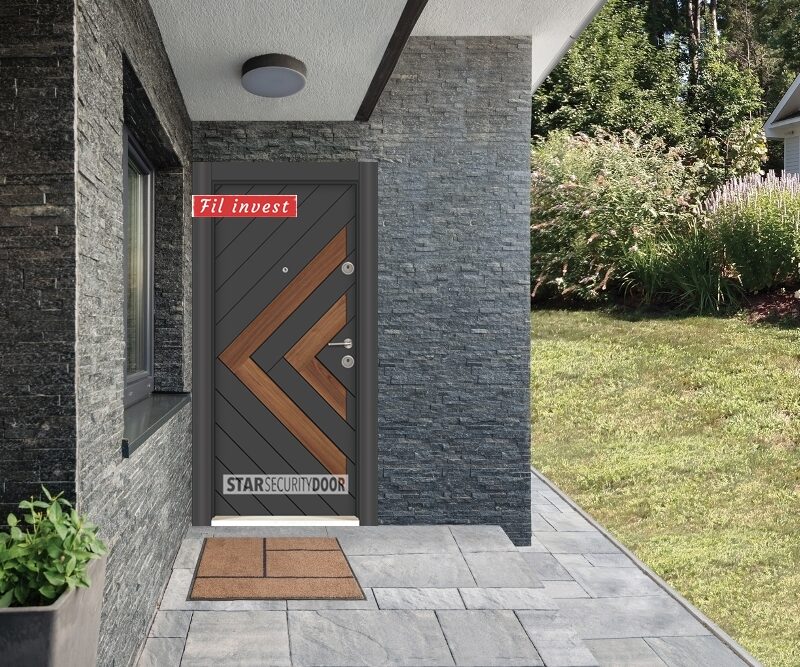 Врата Star Security Door серия Outdoor модел MFS106 Антрацит