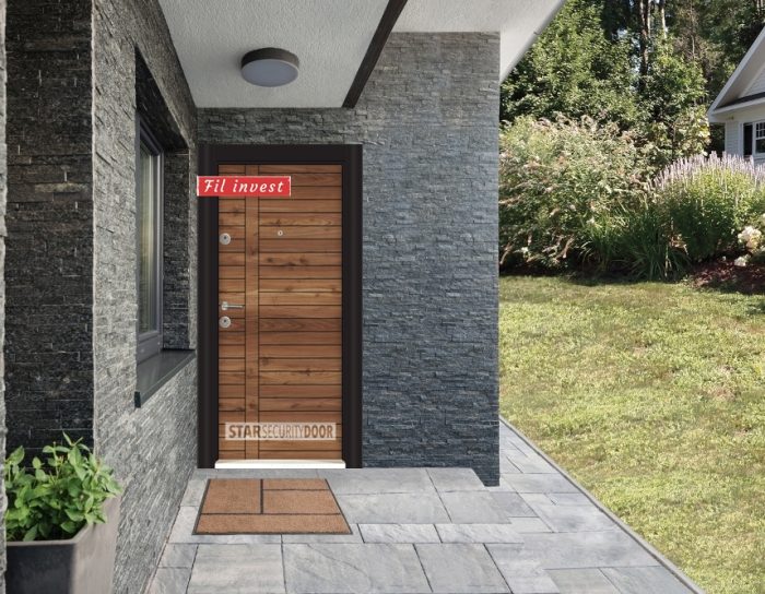 Врата Star Security Door серия Outdoor модел MFS516 Орех