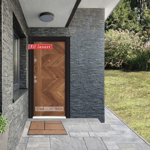 Врата Star Security Door серия Outdoor модел UV 102 Орех