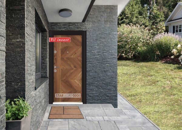 Врата Star Security Door серия Outdoor модел UV 102 Орех