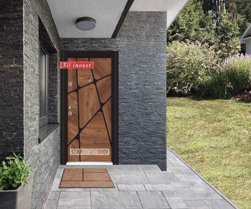 Врата Star Security Door серия Outdoor модел UV 103 Орех