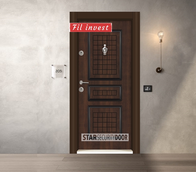 Врата Star Security Door серия Parkdoor модел SL06 Орех