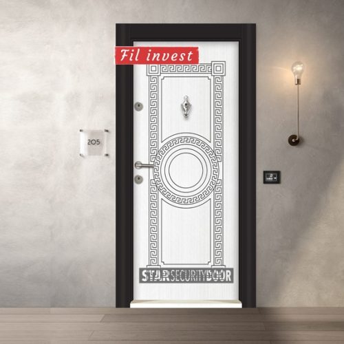 Врата Star Security Door серия Parkdoor модел SL100 Бяла перла
