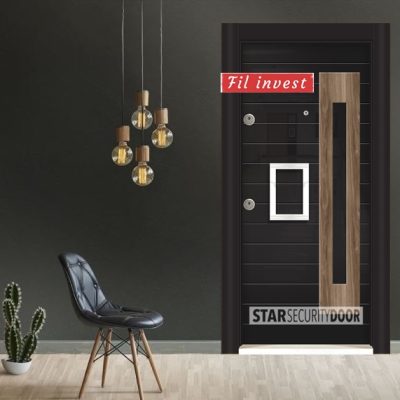 Врата Star Security Door серия Solid модел SD03 Hg Черен орех