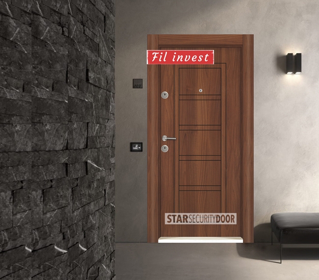 Врата Star Security Door серия StarLife модел SL202 Металик орех