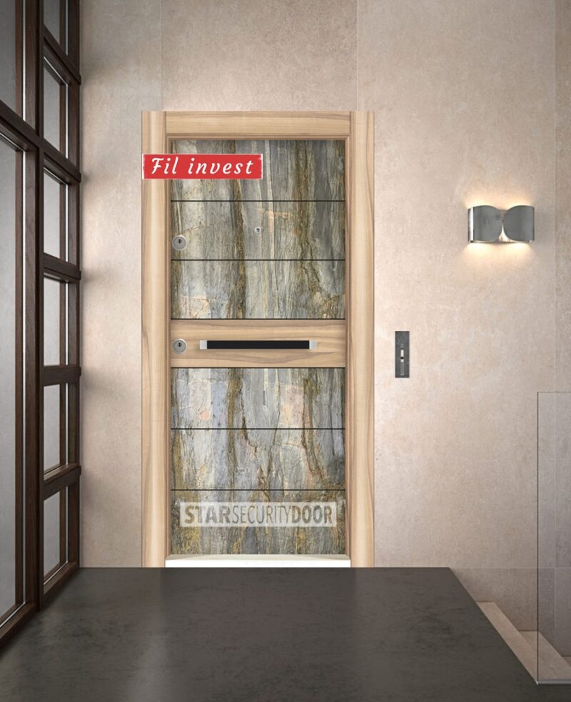 Врата Star Security Door серия Stone модел ST01 Горски пожар