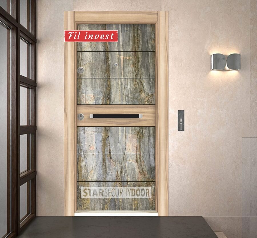Врата Star Security Door серия Stone модел ST01 Горски пожар
