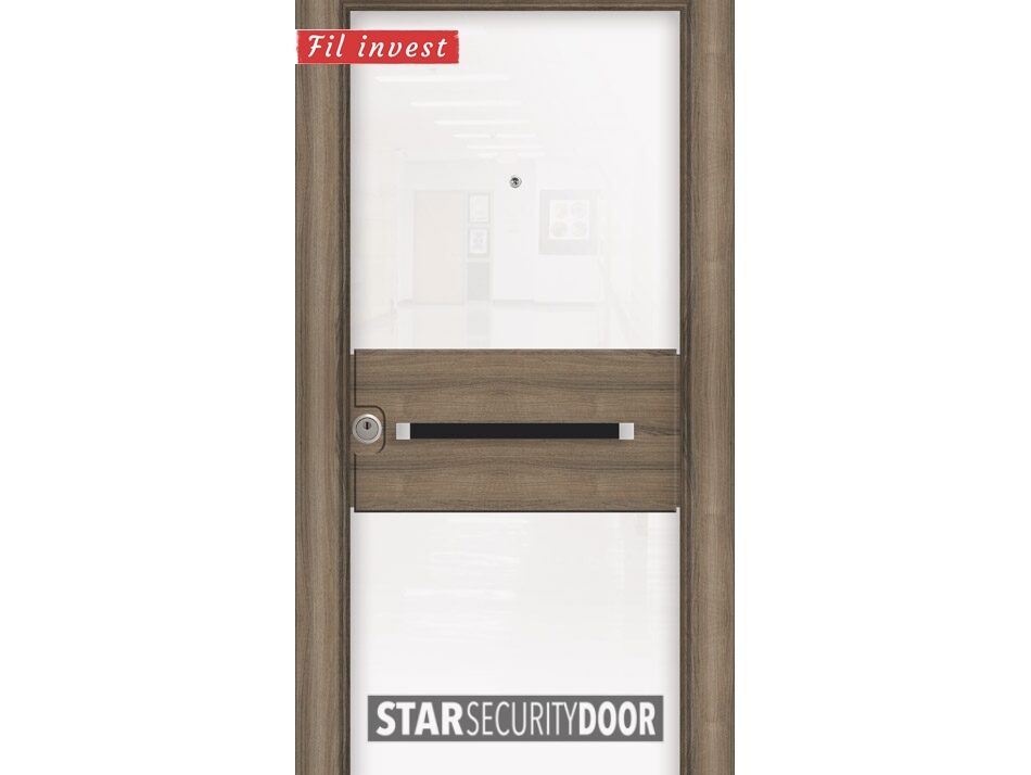 Alternative view of Врата Star Security Door серия Crystal модел CR5055 Бяло марино