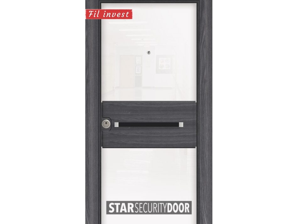 Alternative view of Врата Star Security Door серия Crystal модел CR5057 Бял караагач