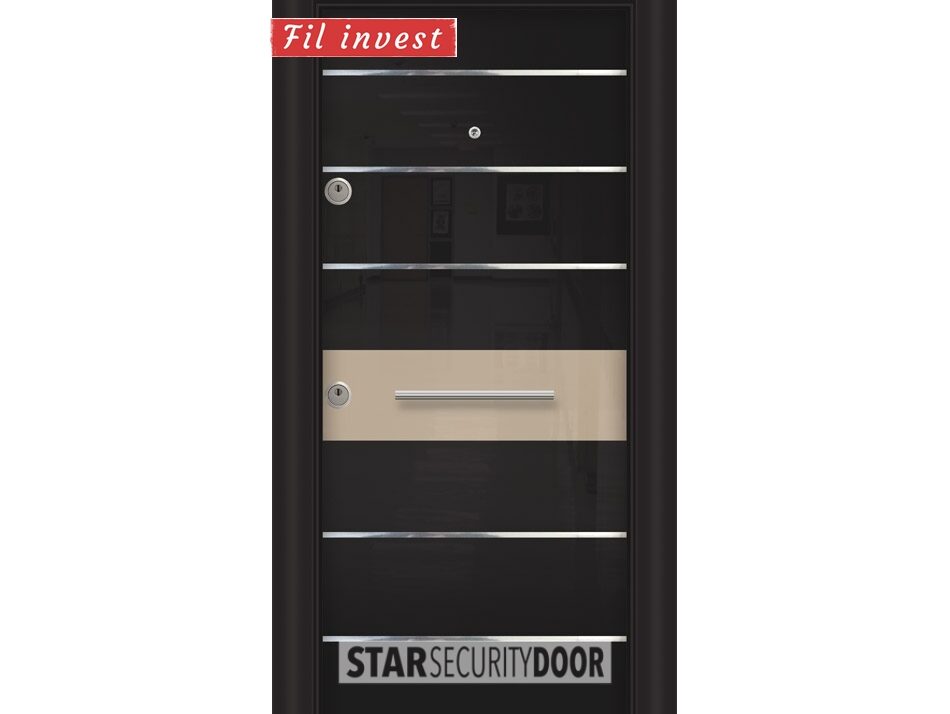 Alternative view of Врата Star Security Door серия Laminart модел LM5252 HG черно капучино
