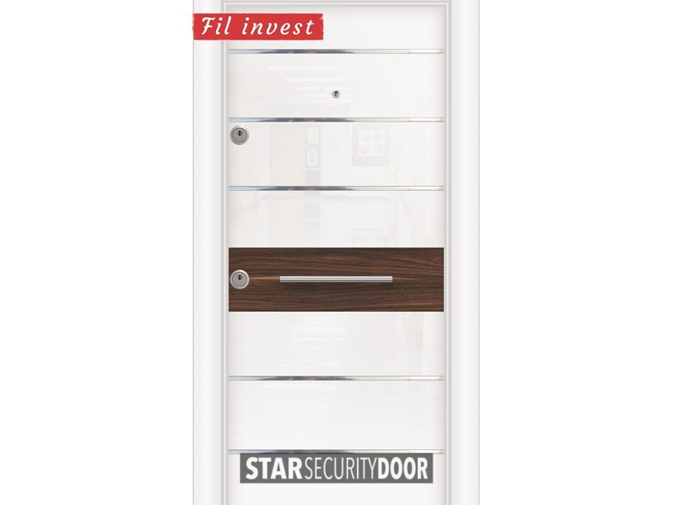 Alternative view of Врата Star Security Door серия Laminart модел LM 5258 HG бял орех