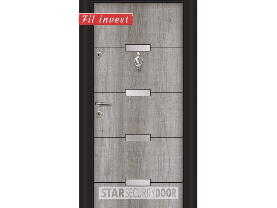 Alternative view of Врата Star Security Door серия Lapis модел L304 Сив дъб