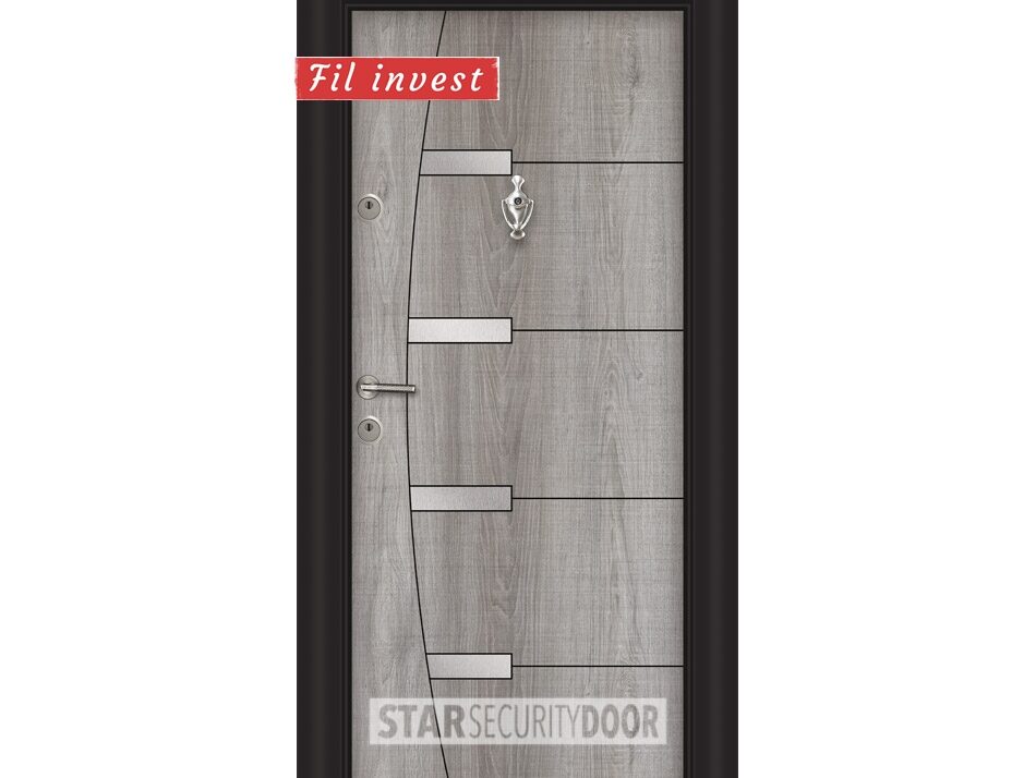 Alternative view of Врата Star Security Door серия Lapis модел L305 Сив дъб
