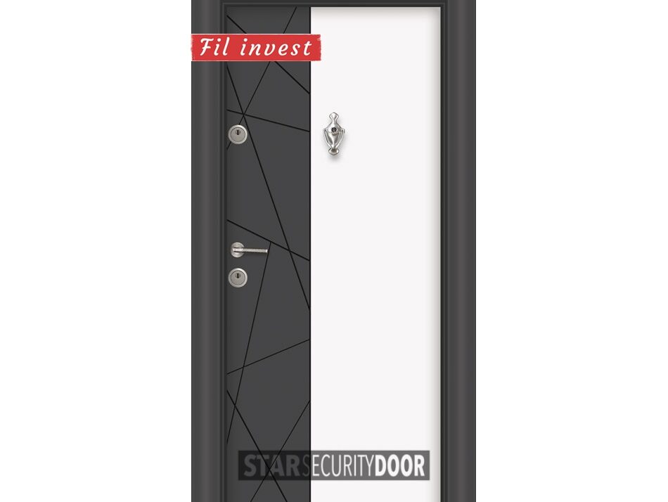 Alternative view of Врата Star Security Door серия Lapis модел L308 Антрацит бяла