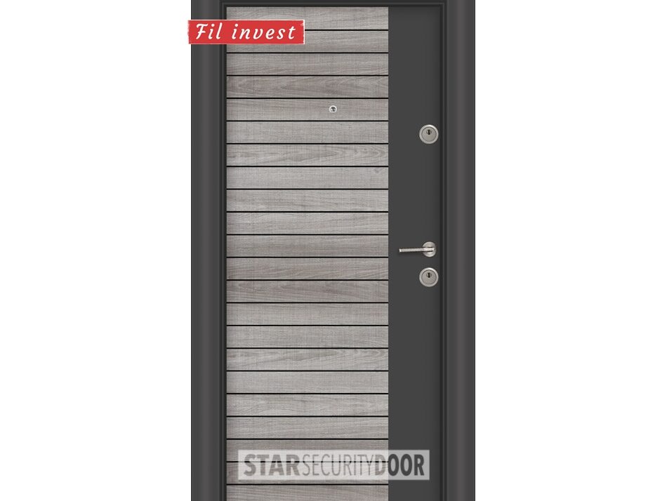 Alternative view of Врата Star Security Door серия Outdoor модел UV 101 Сиво меше антрацит