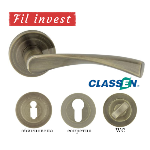 Дръжки ROMANA M3 бронз за интериорни врати Classen