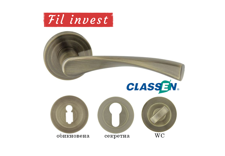 Дръжки ROMANA M3 бронз за интериорни врати Classen