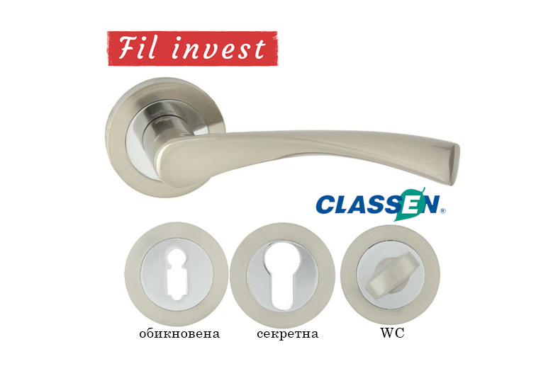 Дръжки ROMANA M6 и M9 за интериорни врати Classen