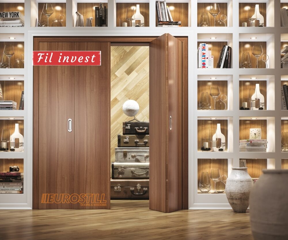 Сгъваема интериорна врата V Line модел ONE FACE