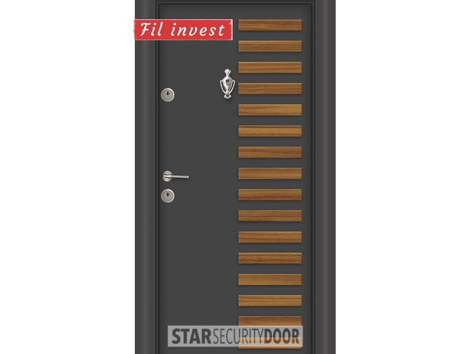 Star Security Door модел L301 Антрацит орех