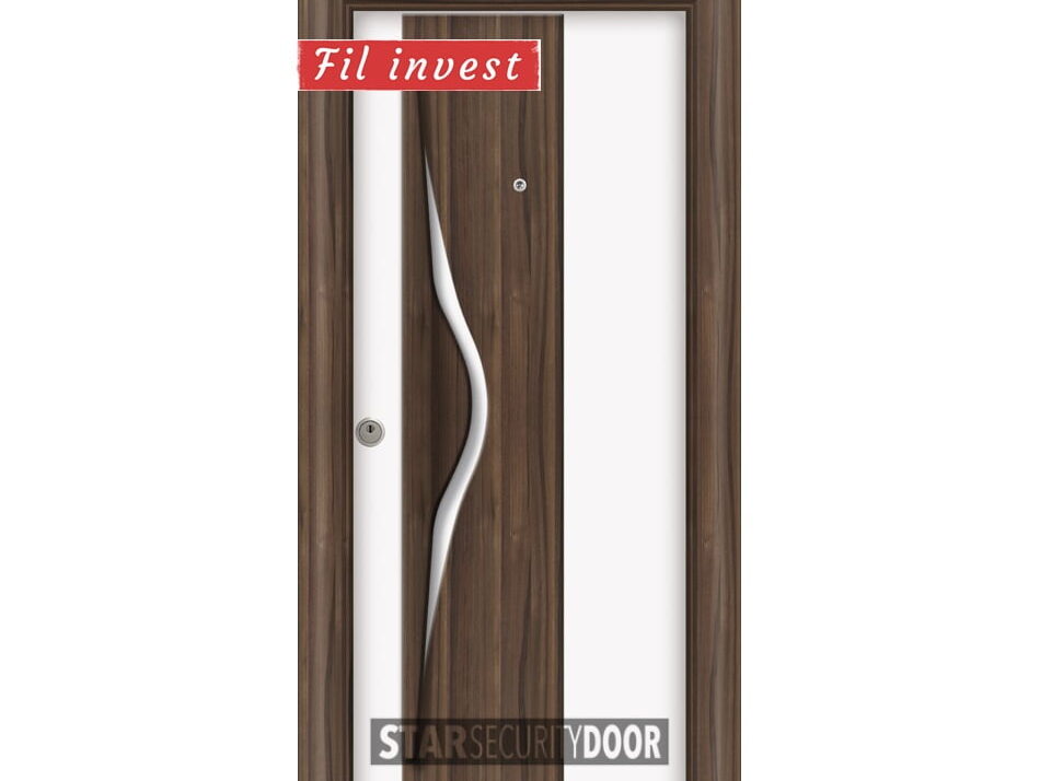 Star Security Door модел SM5100 Бял натурален орех